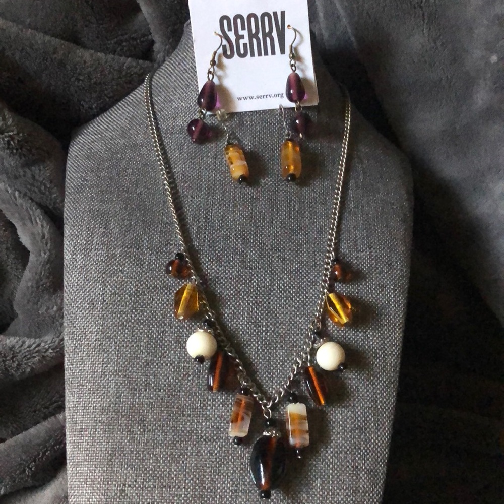 SERRV necklace and earrings.